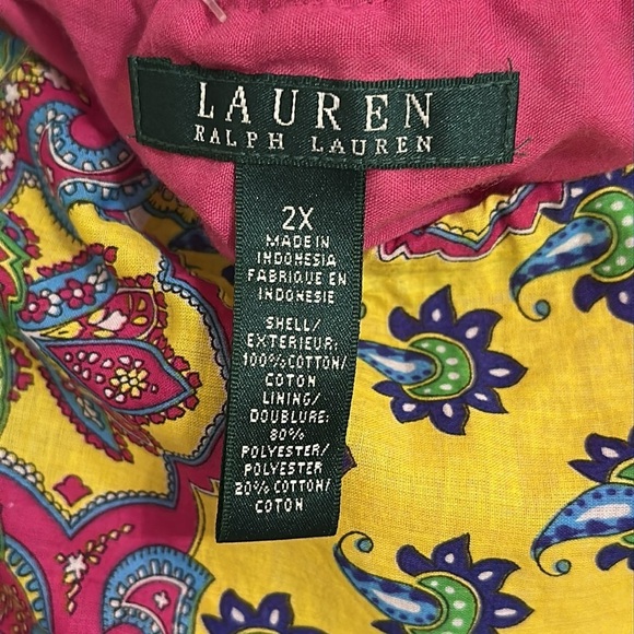 Lauren Ralph Lauren Patchwork Multicolored Paisley Skirt Sz 2X Cottagecore Boho - Picture 7 of 8